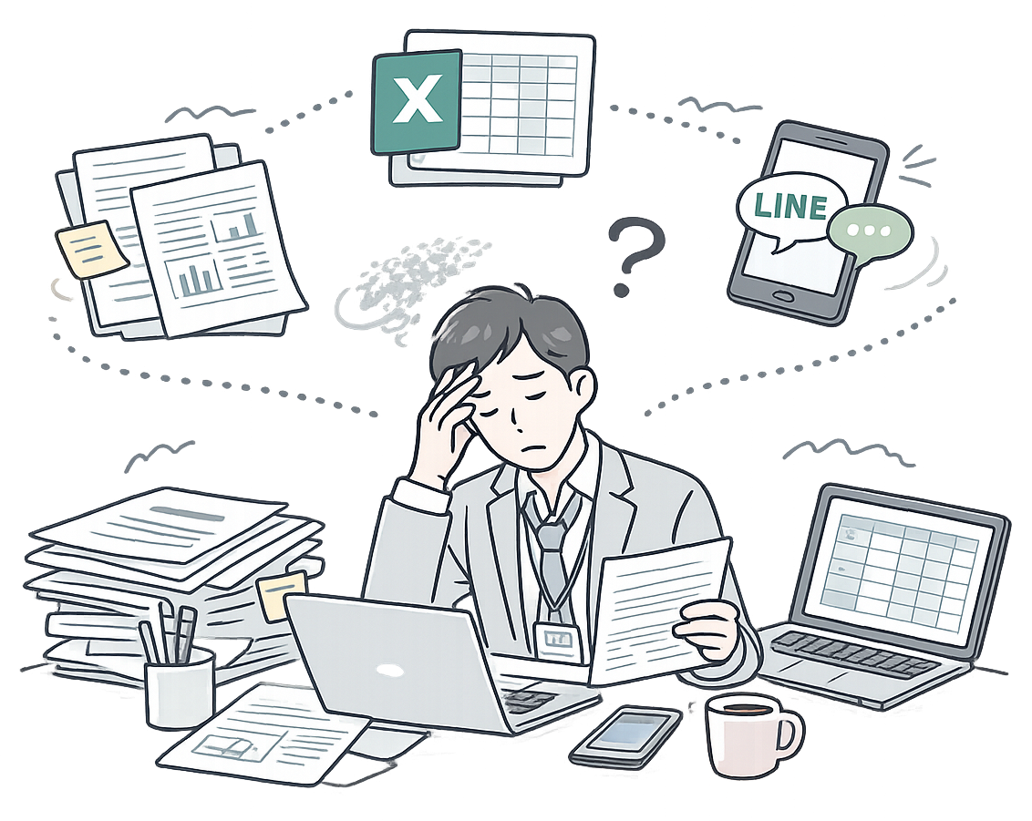 情報が散らばっている